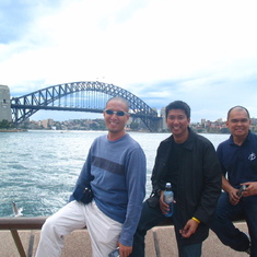 Jason with brothers Ricky and Patrick in Sydney 2005
