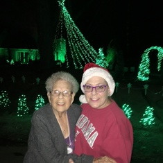 Mom & I at Bama Lights. She absolutely loved our lights.