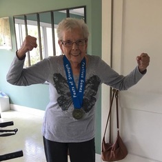 Mom wanted to wear KC’s medal!!