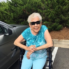 Mom had her eyes Dilated and then had to have a cigarette!!