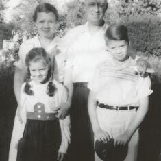 Jean with mom, dad, and brother Dennis
1958