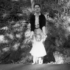 Mom & I in the Canyon in Mill Valley (1958)