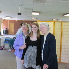 Caty, Ellen and Mom at Charles' Memorial
