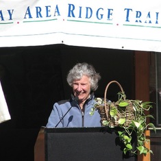 Jean being honored in 2007, at Hidden Villa