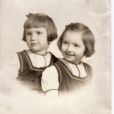 Jeanne and Shirely circa 1940