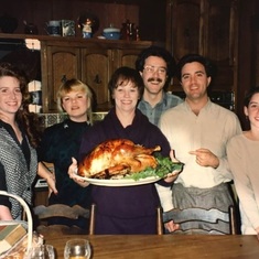 She was a wonderful mom and fantastic cook who will be dearly missed. Here with all her children (and extended children) at Thanksgiving in the mid 80’s.