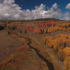 Every fall the four of us drove to this location - our favorite photo opp for fall colors - 2016 near HWY 143. Aerial photo taken with my Phantom 4.
