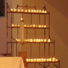 Memorial candle display