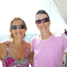 Jeannie and Laura on a family fishing trip, August 2011