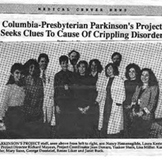 Jeannie, Nancy, Laura, Richard, Yaakov, Karen, Lisa, Mary, George, Renee, Janet :the team at Columbia 1989 (Missing Laurie, KB, and a few others).