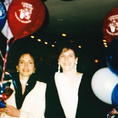Deborah Matza and Jeannie Clinton Inaugural ball