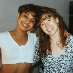 Cyndi and Jeannie in our 20's