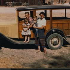 Jean, Barry, Ann & Peter at Midland School - 1955