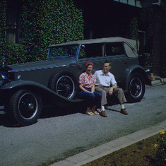 Jean & Barry with their first car after getting married