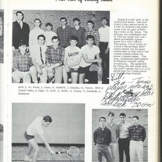 Jeff's High School Varsity Tennis, Thanks Bill Mitchell