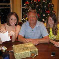 Jeff with girls Christmas
