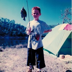 first fish caught camping with Aunt Joann and Uncle Mike  (2000?)