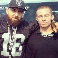 Jeff and Dre at Raiders Game 2013
