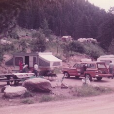 1977 typical Reeves caravan camping trip in the mountains