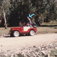 1981 Family touring mountains in Jeeps 