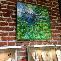 One of Jeff's paintings at the Marin Jewelers Guild.