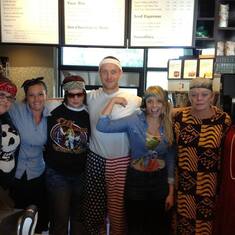 Jenna and Starbucks Crew dressing up