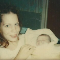 Jenna just minutes old.  She was born at 11:02am, July 29, 1979.