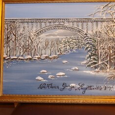 Extremely talented, self taught artist and her rendition of New river gorge