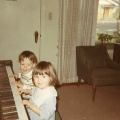 Jennie and cousin Jeff - January 1970