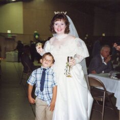 jen with steven at her wedding to Bryan Knox