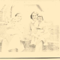 Grandma Esther, Kay, Janice and Ann 1957