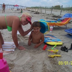 Jen with her Nephew Logan at Oak Island, We Had A Blast...
