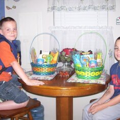 Ethan & Tyler I am so Glad the Easter Bunny was Good To Yall .. Mommy Loves You...