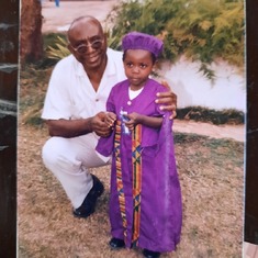 Papa with granddaughter Seyram.
