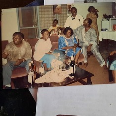 One of the many parties :)...In view..from left: Mr. Dogbe, Mrs. Degbor, Mrs. Akatti, Mr. Akatti..At the back: Papa, Mama and Mawunyo.