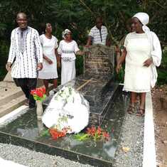 After unveiling the tombstone of Papa.