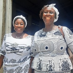 Mrs. Florence Asamoah & Mrs. Sophia Addo after the One Year Memorial Thanksgiving Service at EPCG, Wegbe-Kpalime. 15.05.2022