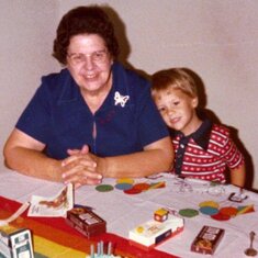Sept. 1977, Grandma Burke and Jeremy Johnson, his 4th birthday