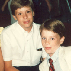 June 14,1986 - Jeremy and Matt at Grandma & Grandpa's 50th anniversary party