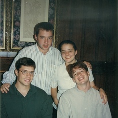 Same age cousins, Jeremy and I with Jessica and Matt.