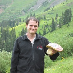 Jeremy and the only boletus we found, outside Crested Butte, August 2015