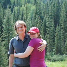 Jeremy and me on the nature walk at the wedding. He gave such a wonderful nature walk for all the wedding guests. Totally unstudied, he led a group of us up a trail outside Telluride, CO, stopping to tell us all about interesting things as he found them.