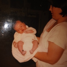 5 mins old you weighed 10 pounds 3 oz and was born at 5 33 pm may 22 1982