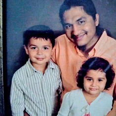 My beloved son , Jeremy lee garza, with his two children he loved dearly,my grandchildren at a y age