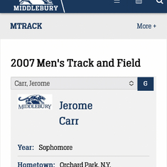 2007 Men’s Track & Field