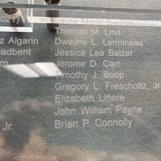 ECMC’s Organ Donor Memorial Wall featuring Jerome’s name