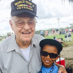 He LOVED going to see his great-grandson play baseball