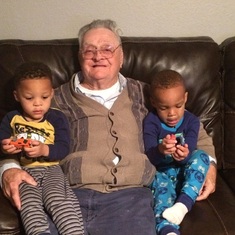 Jerry and his great-great-grandsons who are twins.. Jayden and Jordan