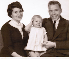 Jerrie, Fred Baker, and eldest daughter Jeri Ann