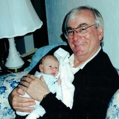 Dad with his first grandchild, Aaron